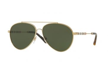 Image of Burberry BE3092Q Single Vision Prescription Sunglasses BE3092Q-114571-57 - Lens Diameter 57 mm, Frame Color Light Gold