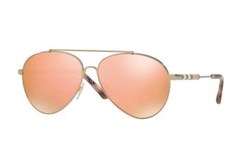 Image of Burberry BE3092Q Single Vision Prescription Sunglasses BE3092Q-12437J-57 - Lens Diameter 57 mm, Frame Color Gold