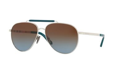 Image of Burberry BE3097 Prescription Sunglasses BE3097-100513-59 - Lens Diameter 59 mm, Frame Color Silver