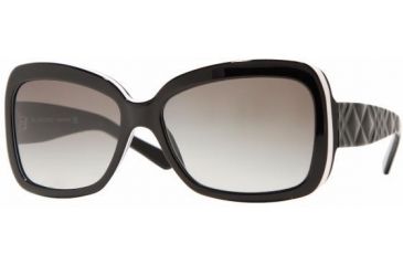 Image of Burberry BE4033 Progressive Sunglasses Black With Strip White Frame / 58 mm Prescription Lenses, 308611-5815