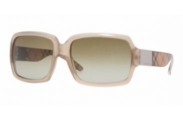 Image of Burberry BE4076 Single Vision Sunglasses, Beige Frame, Brown Gradient 316613-5616