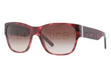 Image of Burberry BE4104M Progressive Prescription Sunglasses BE4104M-319613-5516 - Lens Diameter 55 mm, Frame Color Red Havana
