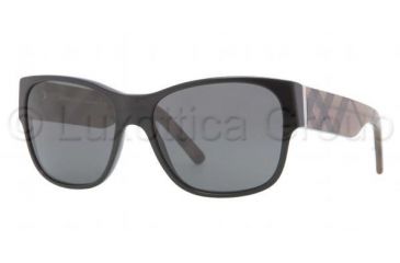 Image of Burberry BE4104M Progressive Prescription Sunglasses BE4104M-334687-5516 - Lens Diameter 55 mm, Frame Color Black Grey