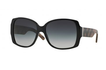 Image of Burberry BE4105M Progressive Prescription Sunglasses BE4105M-33468G-5816 - Frame Color Black, Lens Diameter 58 mm