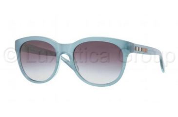 Image of Burberry BE4132 Single Vision Prescription Sunglasses BE4132-33658G-5318 - Lens Diameter 53 mm, Frame Color Turquoise