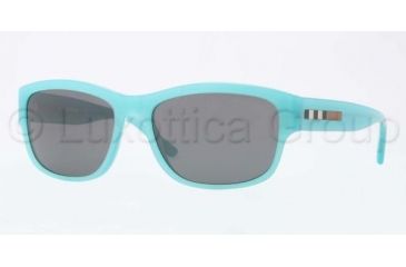 Image of Burberry BE4134 Single Vision Prescription Sunglasses BE4134-337587-5617 - Lens Diameter 56 mm, Frame Color Turquoise