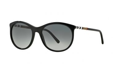 Image of Burberry BE4145 Single Vision Prescription Sunglasses BE4145-300111-55 - Lens Diameter 55 mm, Lens Diameter 55 mm, Frame Color Black