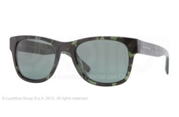 Image of Burberry BE4149 Single Vision Prescription Sunglasses BE4149-341271-53 - Lens Diameter 53 mm, Frame Color Green Havana