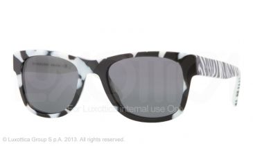 Image of Burberry BE4149 Single Vision Prescription Sunglasses BE4149-341387-53 - Lens Diameter 53 mm, Frame Color White/Black