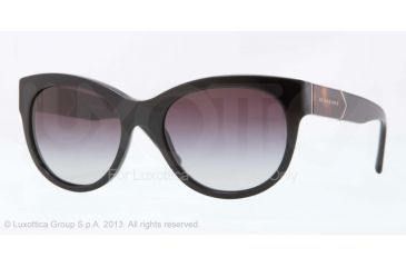 Image of Burberry BE4156 Single Vision Prescription Sunglasses BE4156-30018G-53 - Lens Diameter 53 mm, Frame Color Black