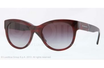 Image of Burberry BE4156 Single Vision Prescription Sunglasses BE4156-33228G-53 - Lens Diameter 53 mm, Frame Color Red Havana
