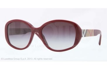 Image of Burberry BE4159 Single Vision Prescription Sunglasses BE4159-34038G-57 - Lens Diameter 57 mm, Frame Color Bordeaux