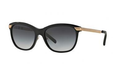 Image of Burberry BE4169Q Single Vision Prescription Sunglasses BE4169Q-30018G-57 - Lens Diameter 57 mm, Frame Color Black