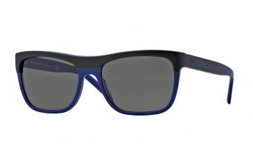 Image of Burberry BE4171 Single Vision Prescription Sunglasses BE4171-346087-57 - Lens Diameter 57 mm, Frame Color Top Black/blue