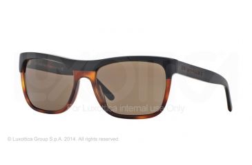 Image of Burberry BE4171 Single Vision Prescription Sunglasses BE4171-346273-57 - Lens Diameter 57 mm, Frame Color Top Black/light Havana
