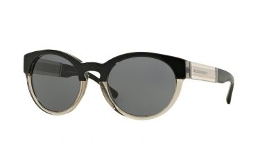 Image of Burberry BE4205 Single Vision Prescription Sunglasses BE4205-355887-54 - Lens Diameter 54 mm, Frame Color Top Black On Grey