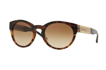 Image of Burberry BE4205 Single Vision Prescription Sunglasses BE4205-355913-54 - Lens Diameter 54 mm, Frame Color Top Dk Havana/light Havana