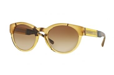 Image of Burberry BE4205 Single Vision Prescription Sunglasses BE4205-356213-54 - Lens Diameter 54 mm, Frame Color Top Light Horn On Yellow