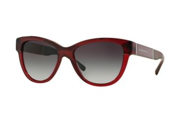 Image of Burberry BE4206 Single Vision Prescription Sunglasses BE4206-35918G-55 - Lens Diameter 55 mm, Frame Color Top Red Horn On Bordeaux