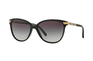 Image of Burberry BE4216 Single Vision Prescription Sunglasses BE4216-30018G-57 - Lens Diameter 57 mm, Frame Color Black