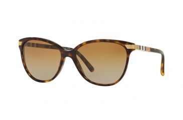 Image of Burberry BE4216 Single Vision Prescription Sunglasses BE4216-3002T5-57 - Lens Diameter 57 mm, Frame Color Dark Havana