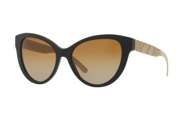 Image of Burberry BE4220 Progressive Prescription Sunglasses BE4220-3464T5-56 - Lens Diameter 56 mm, Frame Color Matte Black