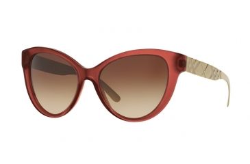 Image of Burberry BE4220F Progressive Prescription Sunglasses BE4220F-357613-56 - Lens Diameter 56 mm, Frame Color Matte Red