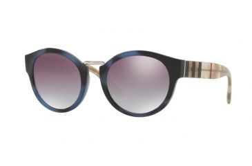 Image of Burberry BE4227 Progressive Prescription Sunglasses BE4227-35466I-50 - Lens Diameter 50 mm, Frame Color Spotted Blue