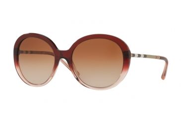 Image of Burberry BE4239Q Single Vision Prescription Sunglasses BE4239Q-355313-57 - Lens Diameter 57 mm, Frame Color Bordeaux Gradient Pink