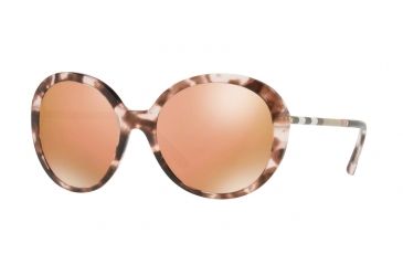 Image of Burberry BE4239Q Single Vision Prescription Sunglasses BE4239Q-36637J-57 - Lens Diameter 57 mm, Frame Color Pink Havana
