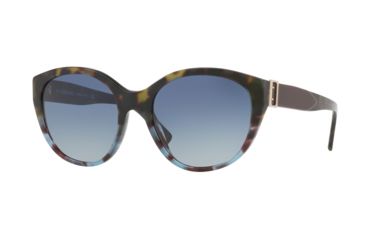 Image of Burberry BE4242F Single Vision Prescription Sunglasses BE4242F-36364L-55 - Lens Diameter 55 mm, Frame Color Green Havana/blue Havana