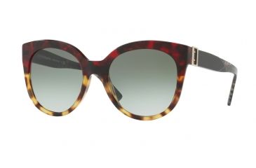 Image of Burberry BE4243 Single Vision Prescription Sunglasses BE4243-36358E-55 - Lens Diameter 55 mm, Frame Color Red Havana/light Havana