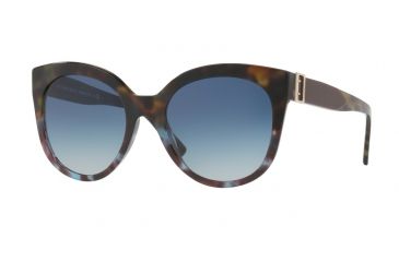 Image of Burberry BE4243 Single Vision Prescription Sunglasses BE4243-36364L-55 - Lens Diameter 55 mm, Frame Color Green Havana/blue Havana