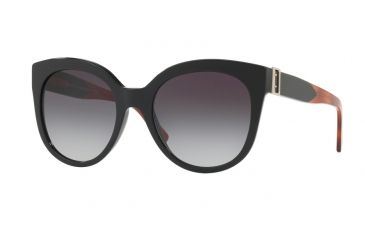 Image of Burberry BE4243 Single Vision Prescription Sunglasses BE4243-36378G-55 - Lens Diameter 55 mm, Frame Color Black