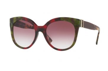 Image of Burberry BE4243 Single Vision Prescription Sunglasses BE4243-36388H-55 - Lens Diameter 55 mm, Frame Color Havana Green/bordeaux/green