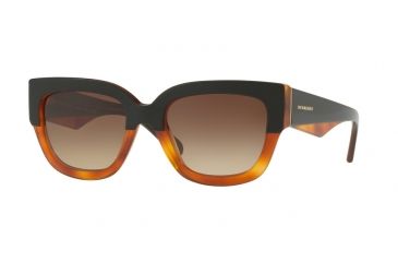 Image of Burberry BE4252F Single Vision Prescription Sunglasses BE4252F-365013-55 - Lens Diameter 55 mm, Frame Color Top Black On Amber