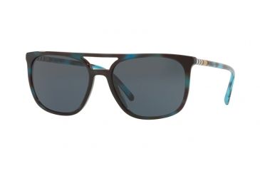 Image of Burberry BE4257 Progressive Prescription Sunglasses BE4257-370287-57 - Lens Diameter 57 mm, Frame Color Blue Havana