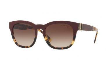 Image of Burberry BE4258F Single Vision Prescription Sunglasses BE4258F-368013-56 - Lens Diameter 56 mm, Frame Color Top Grad Red On Tortoise
