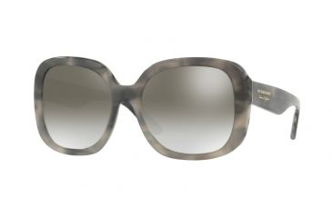 Image of Burberry BE4259 Single Vision Prescription Sunglasses BE4259-36586I-56 - Lens Diameter 56 mm, Frame Color Striped Grey