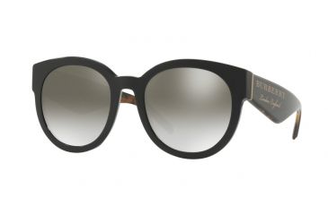 Image of Burberry BE4260 Sunglasses 36836I-54 - Black Frame, Gradient Grey Mirror Silver Lenses