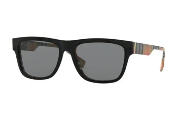 Image of Burberry BE4293 Sunglasses 380687-56 - , Grey Lenses