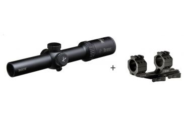 Image of Burris MTAC 1-4x24 mm Rifle Scope, 30 mm Tube, Second Focal Plane, Black, Matte, Red Ballistic Plex CQ Reticle, MOA Adjustment, w/ P.E.P.R Mount, 200437-KIT