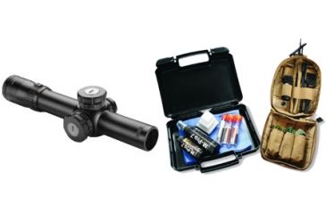 Image of Bushnell 1-8.5x24mm SMRS Elite Tactical 34mm Tube Rifle Scope, Matte Black w/ Illuminated BTR-2 Reticle ET18524 and M Pro 7 Garrison Cleaning Kit 070-1507
