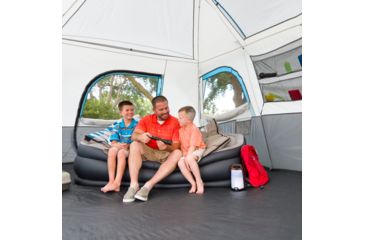 Image of Bushnell 12 Person FRP Cabin Tent, Blue/Gray/Dark Gray, 50007