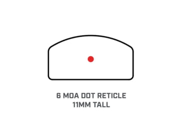 Image of Bushnell 1x21 RXU-200 Ultra-Compact Reflex Sight, 6 MOA Dot, 25 yds, Box, Black, RXU200