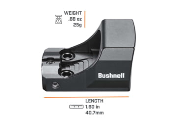 Image of Bushnell 1x21mm RXC-200 Compact Reflex Sight, 6 MOA Dot, 25 yds, Black, RXC200