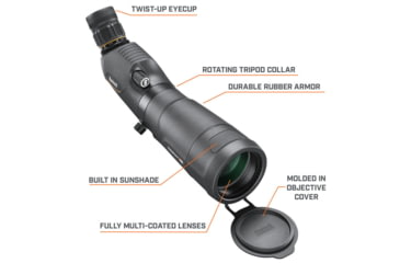 Image of Bushnell 20-60x65 Trophy Xtreme Spotting Scope, 0.67 in, Fully Multi-Coated, Black, 887520B