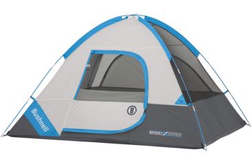 Image of Bushnell 4 Person FRP Dome Tent, Blue/Gray/Dark Gray, 50005