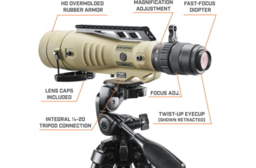 Image of Bushnell 8-40x60 LMSS2 T4 Spotting Scope, Rail, Flat Dark Earth, ET884060T