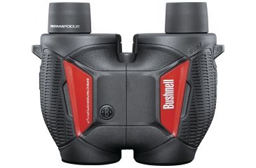 Image of Bushnell 8X25 Spectator Sport Porro Permafocus Binoculars, Black/Red, BS1825